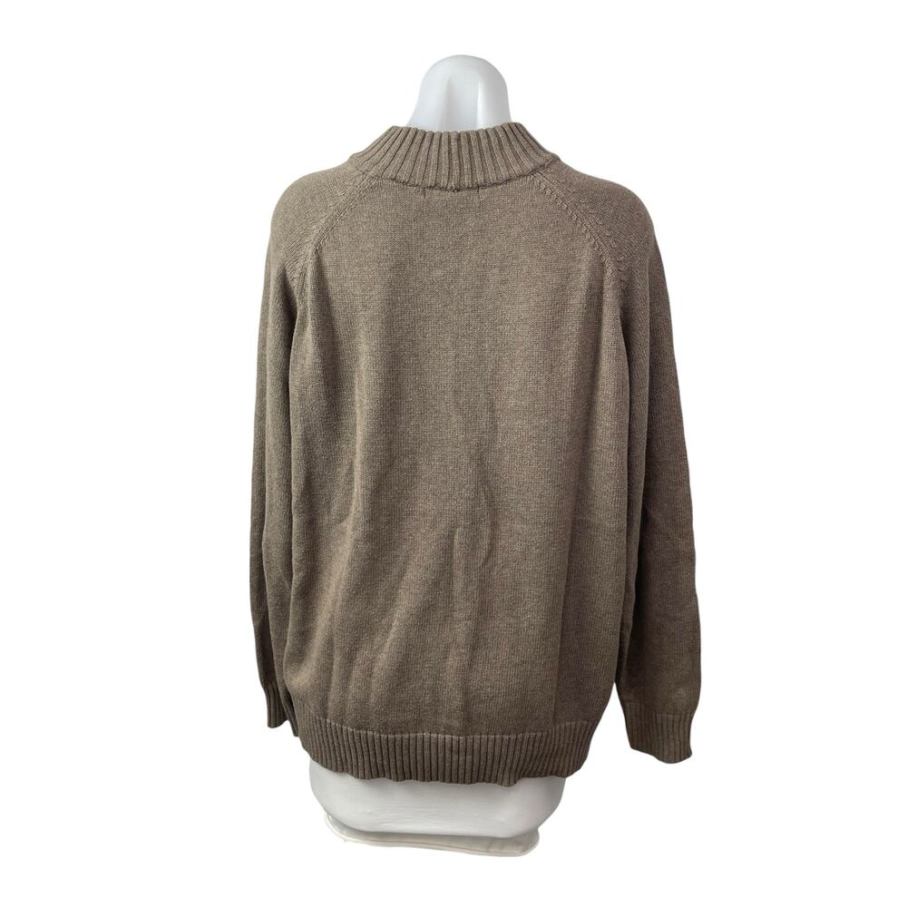 Jeanne Pierre Women's Tan Mock Neck Long Sleeve Sweatshirt Sweater Top Size 1X - Picture 4 of 5